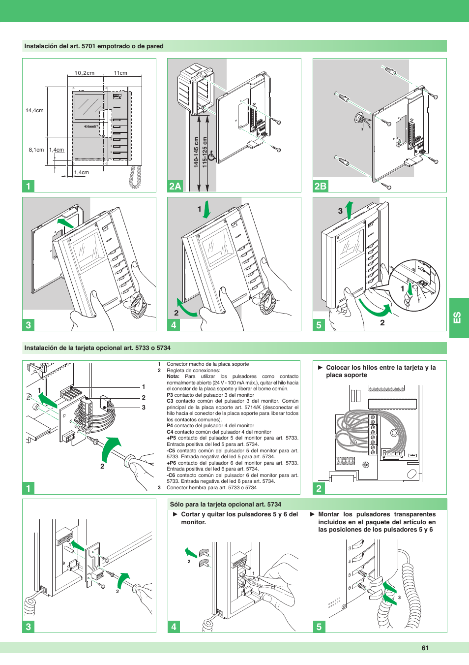 12 2b 2a | Comelit MT 8171I User Manual | Page 61 / 96