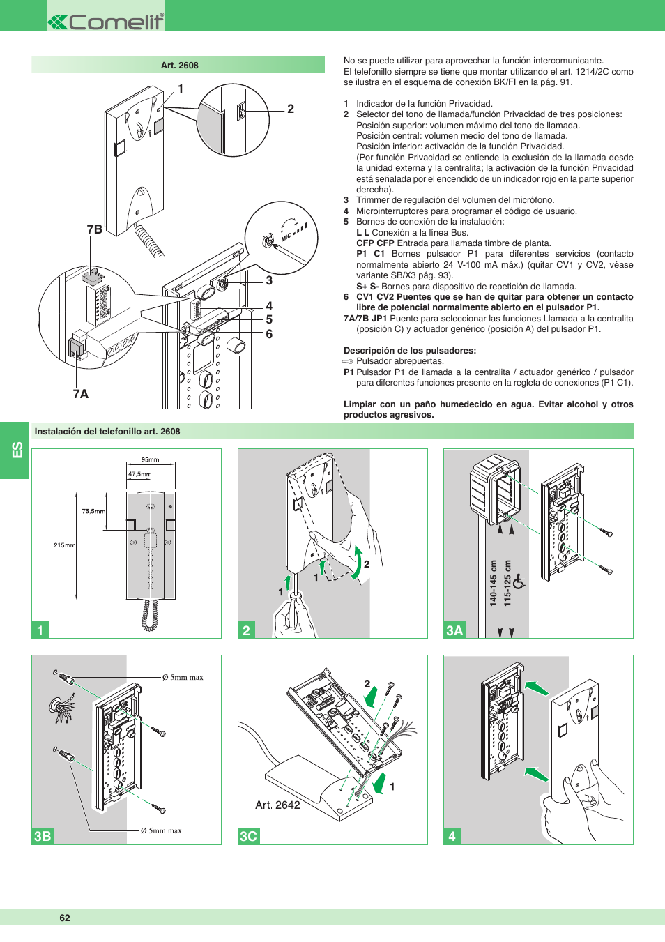 Comelit MT 8171I User Manual | Page 62 / 96