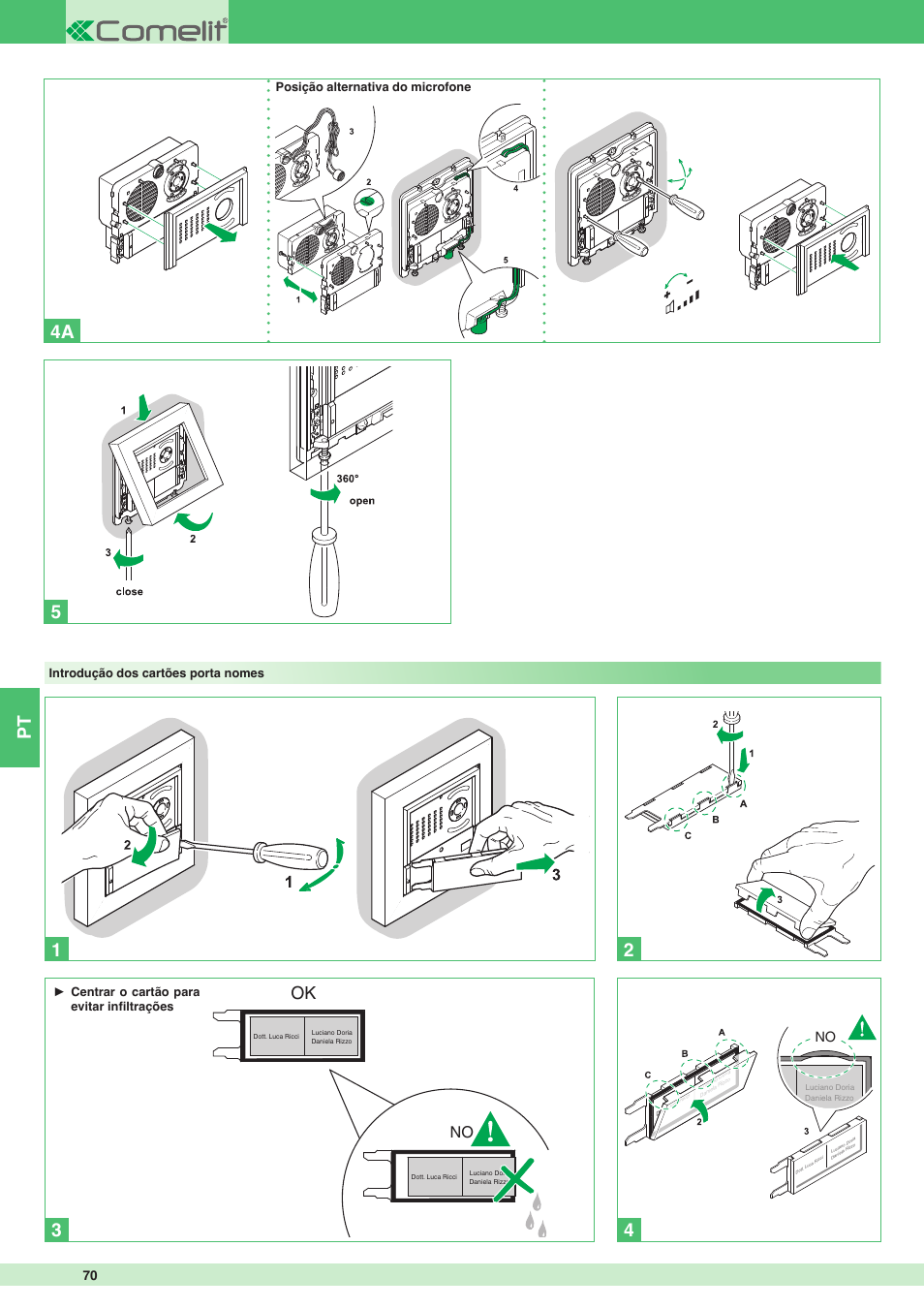 Comelit MT 8171I User Manual | Page 70 / 96