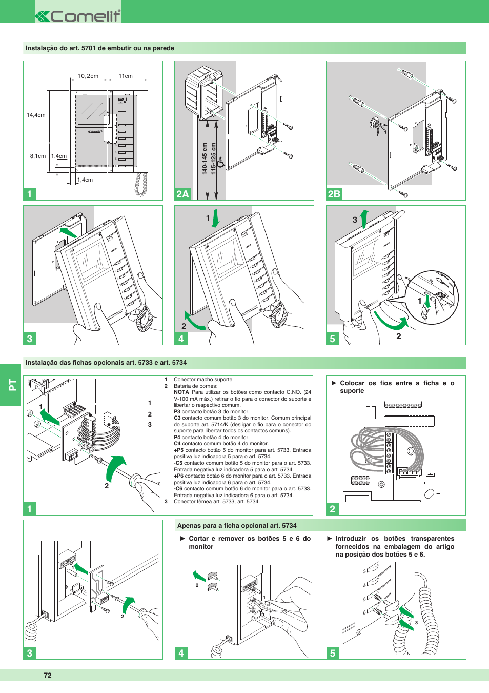 12 2b 2a | Comelit MT 8171I User Manual | Page 72 / 96