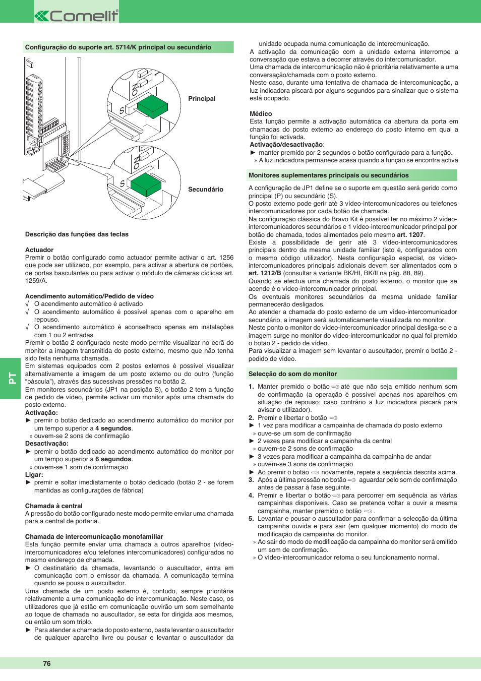 Comelit MT 8171I User Manual | Page 76 / 96