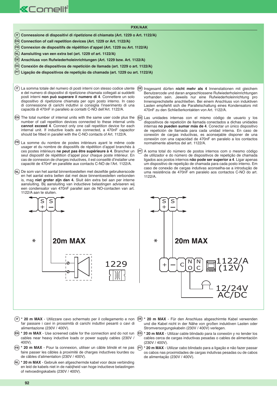 Comelit MT 8171I User Manual | Page 92 / 96