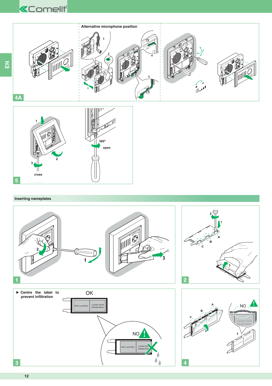 Comelit MT 8171IGK User Manual | Page 12 / 72