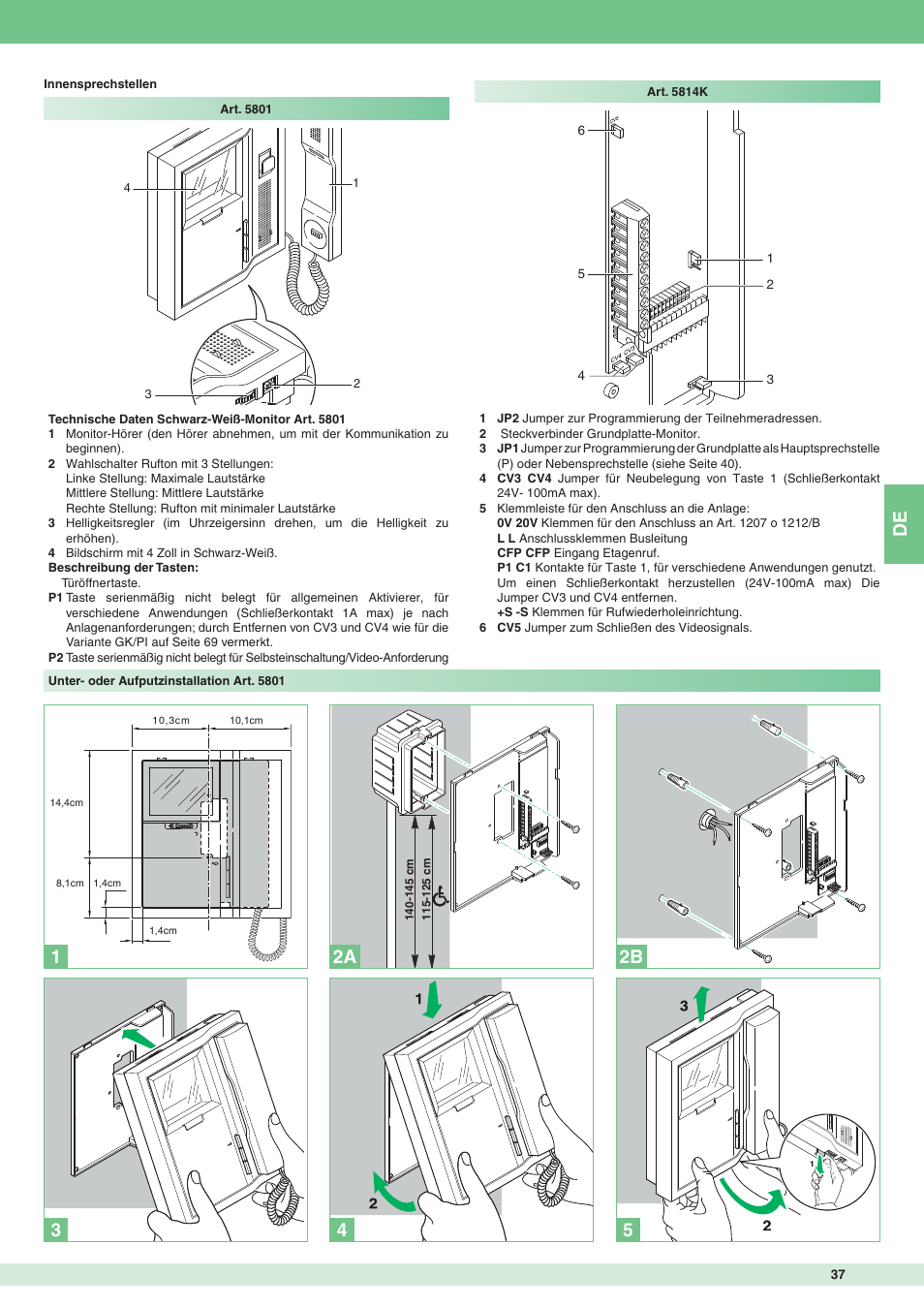 12 2b 2a | Comelit MT 8171IGK User Manual | Page 37 / 72