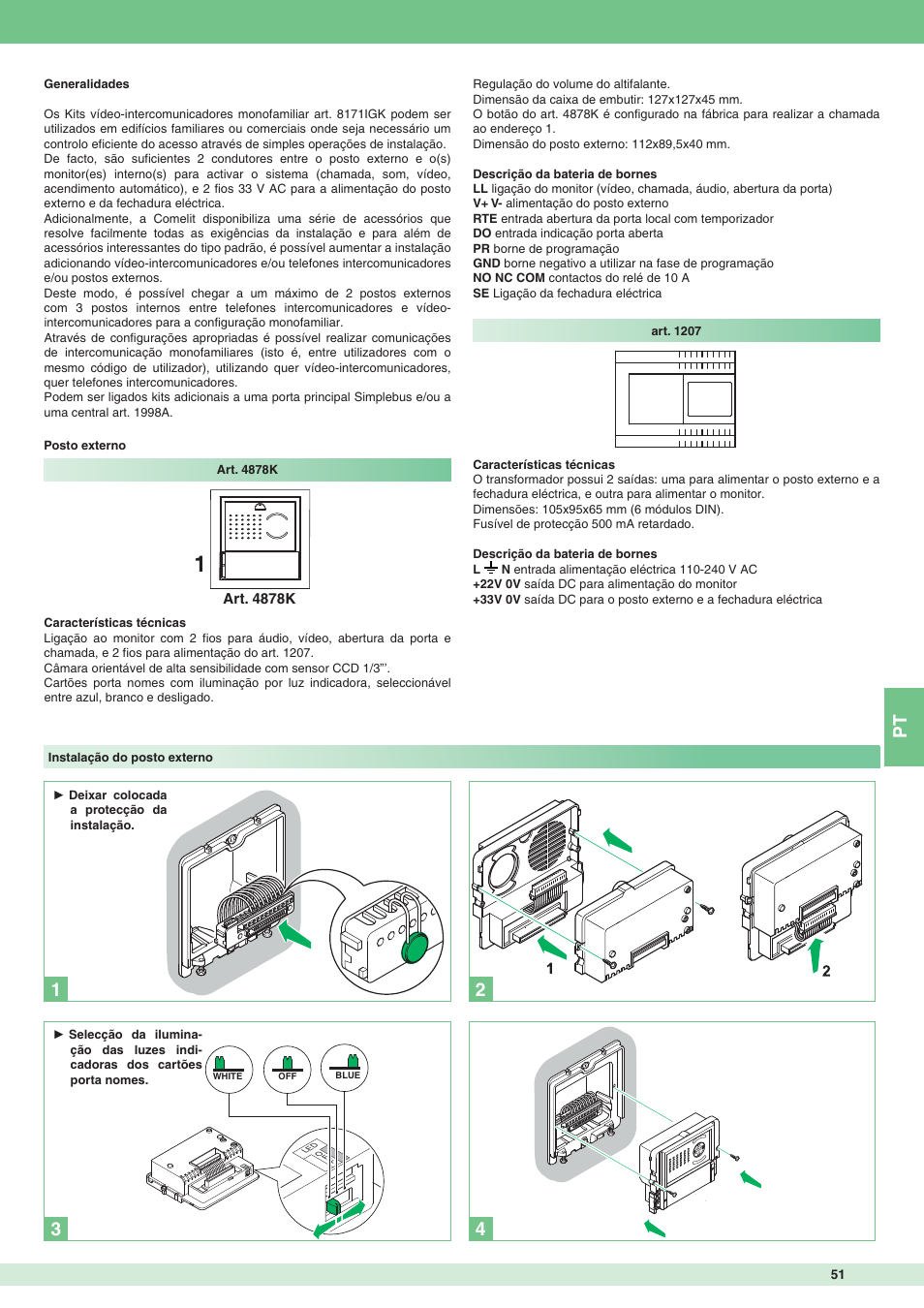 Comelit MT 8171IGK User Manual | Page 51 / 72