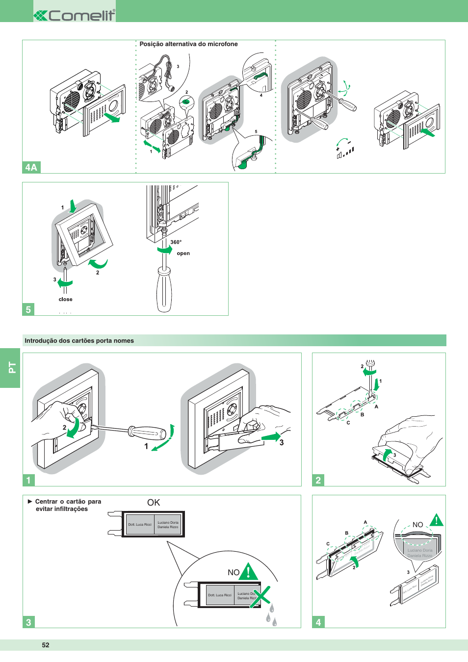 Comelit MT 8171IGK User Manual | Page 52 / 72