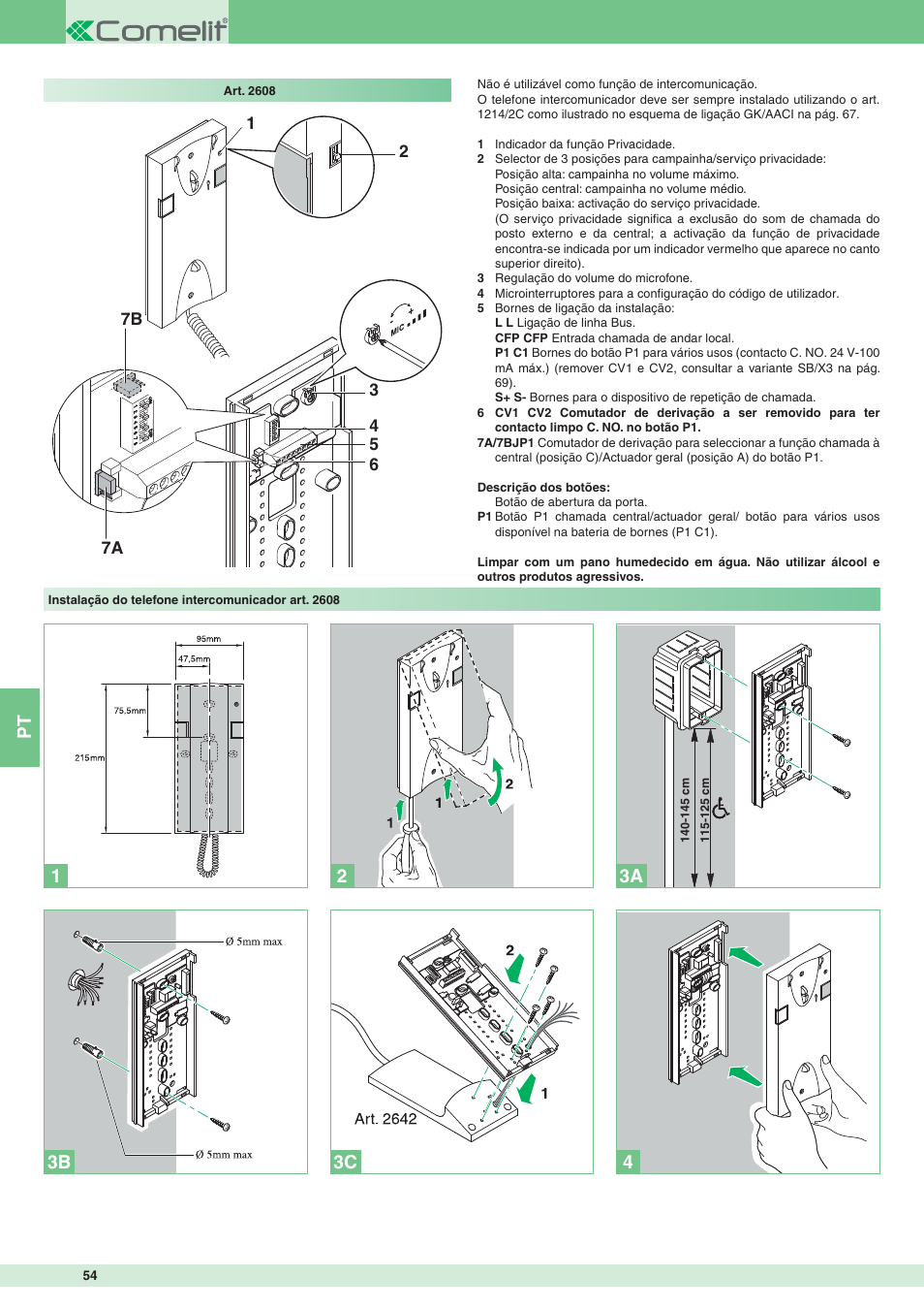 Comelit MT 8171IGK User Manual | Page 54 / 72