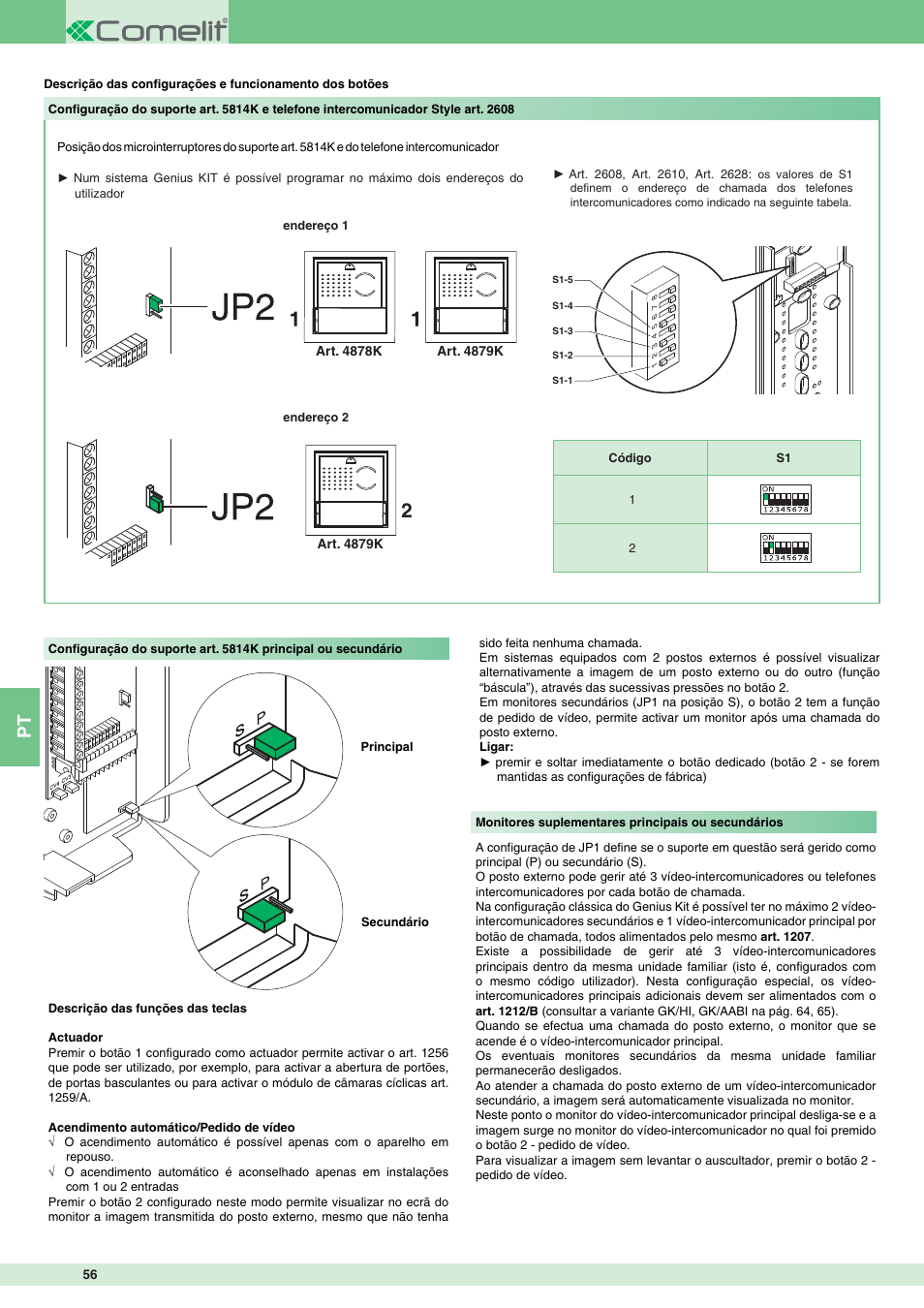 Comelit MT 8171IGK User Manual | Page 56 / 72