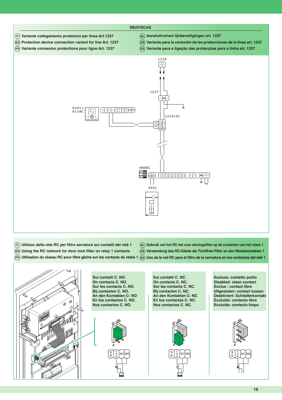 Sb2v/scas | Comelit MT 3451 User Manual | Page 19 / 20