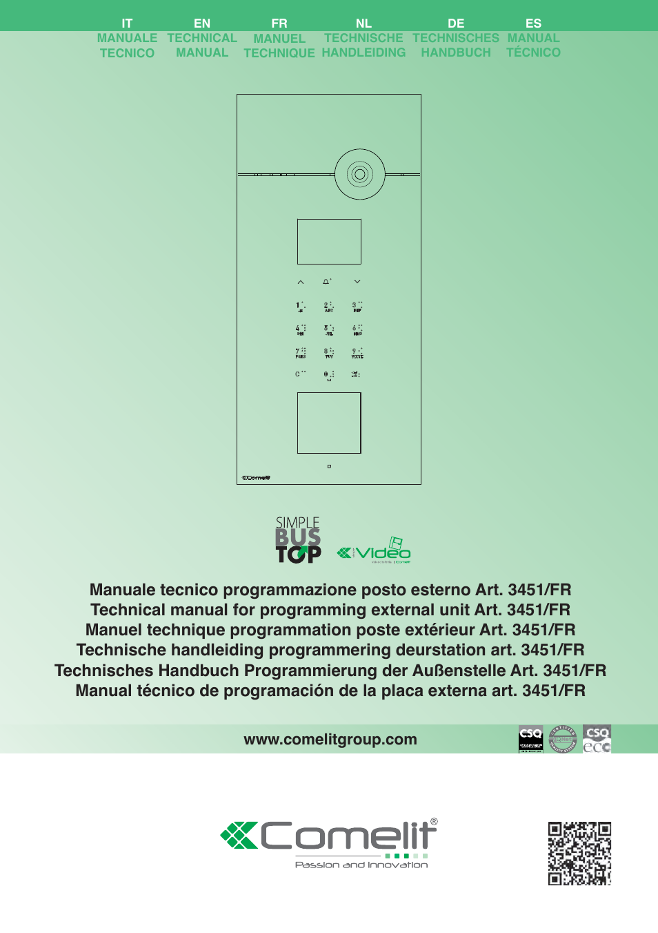 Comelit MT 3451 FR User Manual | 80 pages