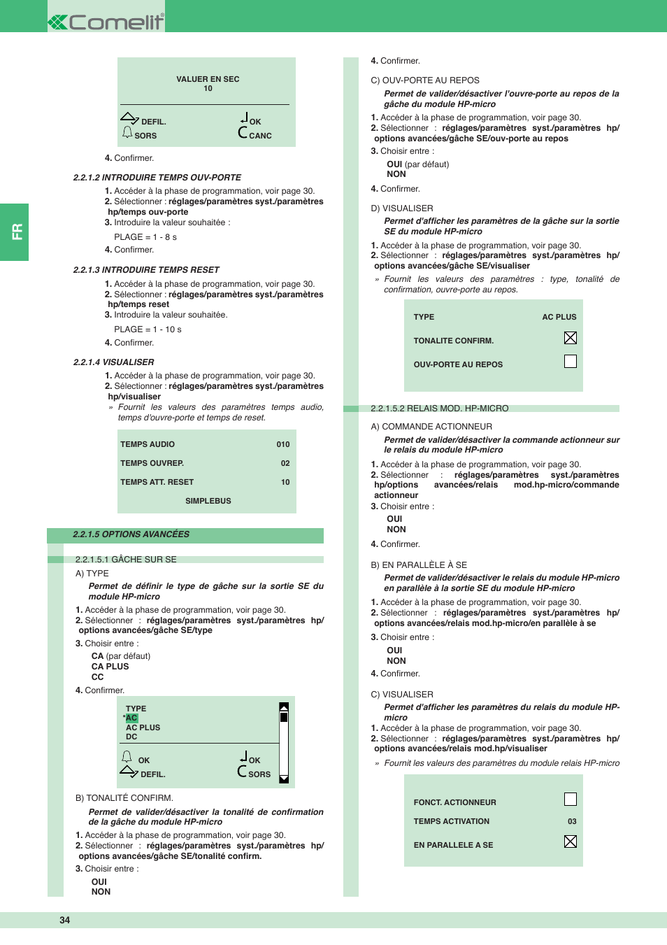 Comelit MT 3451 FR User Manual | Page 34 / 80