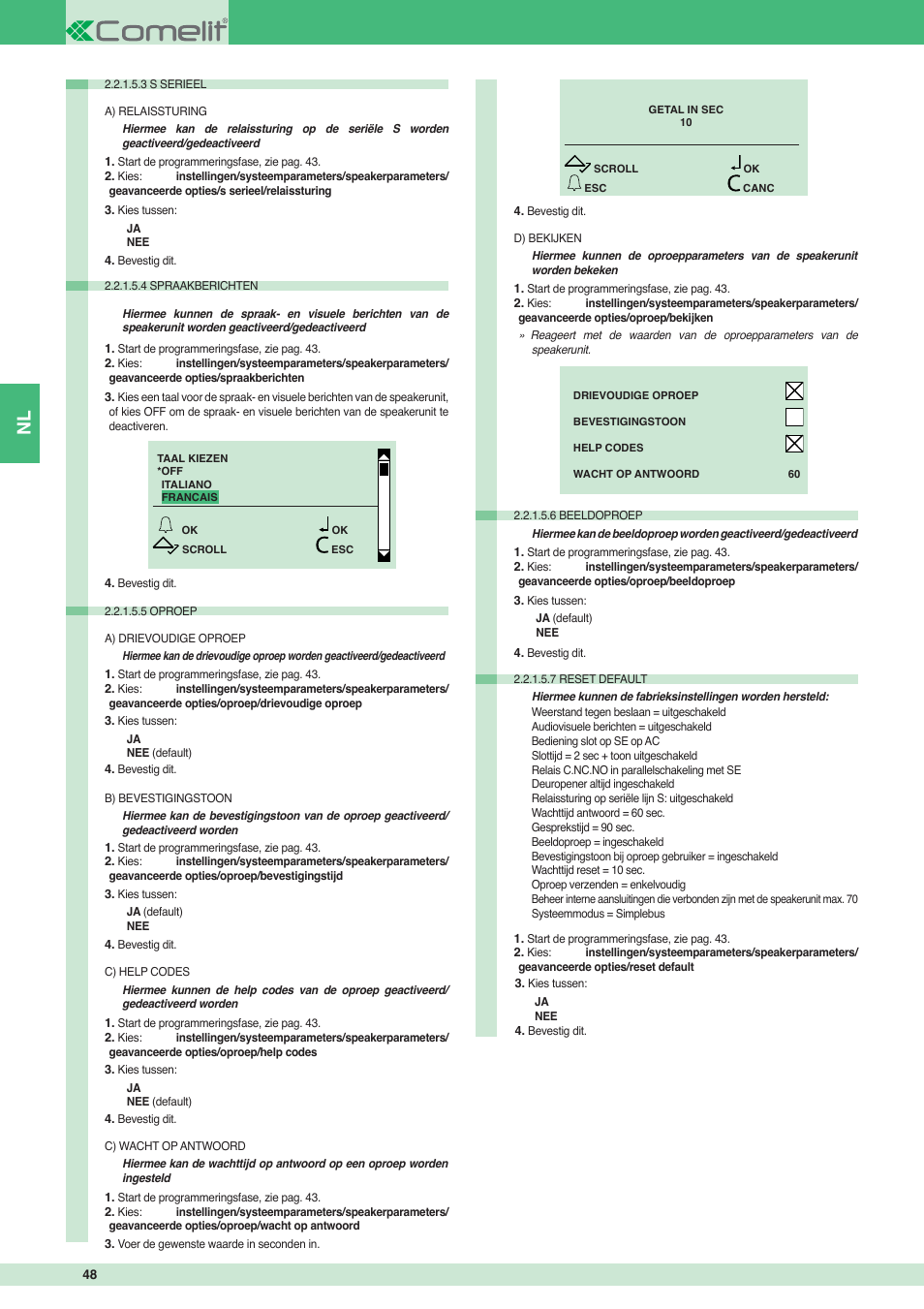 Comelit MT 3451 FR User Manual | Page 48 / 80