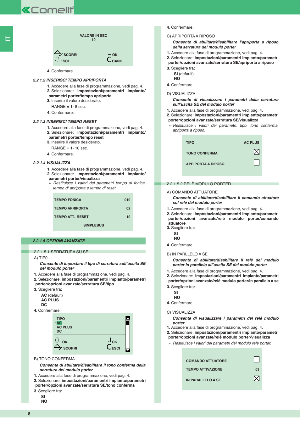 Comelit MT 3451 FR User Manual | Page 8 / 80