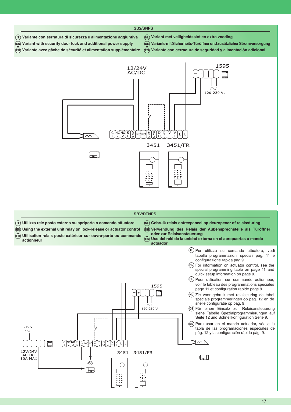 Comelit MT 3451 FR User Manual | Page 17 / 20