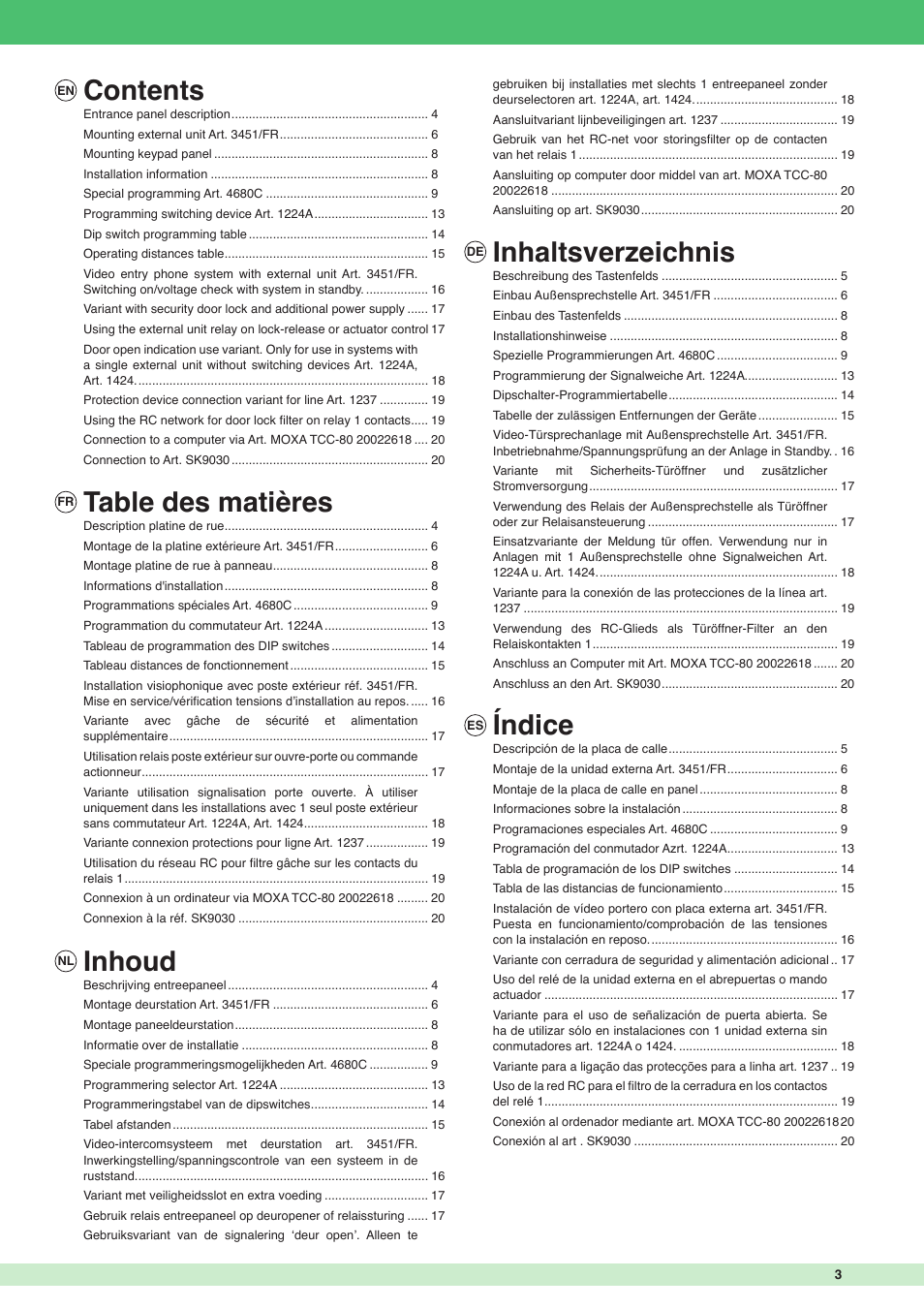 Comelit MT 3451 FR User Manual | Page 3 / 20