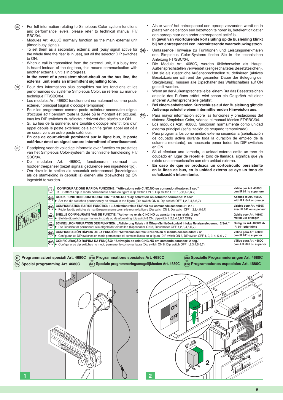 Comelit MT 3451 FR User Manual | Page 9 / 20