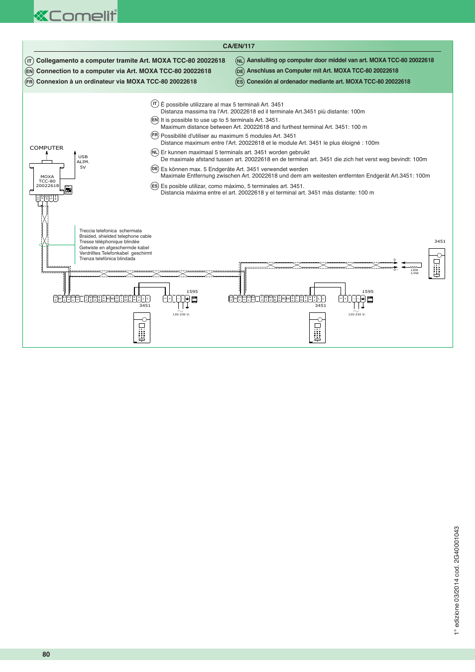 Ca/en/117, Computer | Comelit MT 3451 User Manual | Page 80 / 80