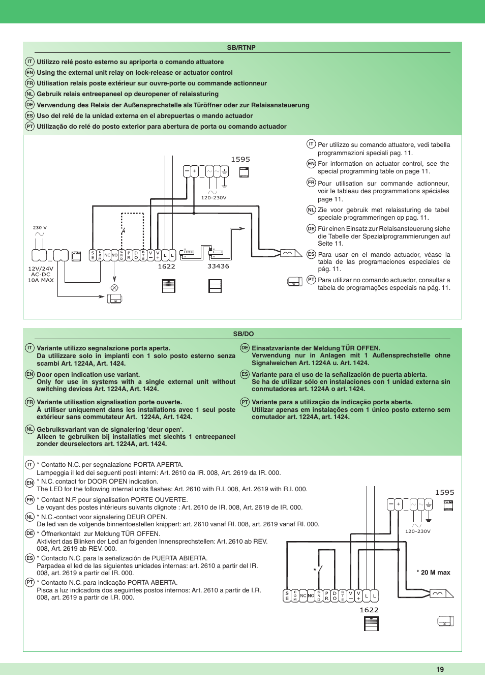 Comelit MT 1622 Ikall external unit User Manual | Page 19 / 20