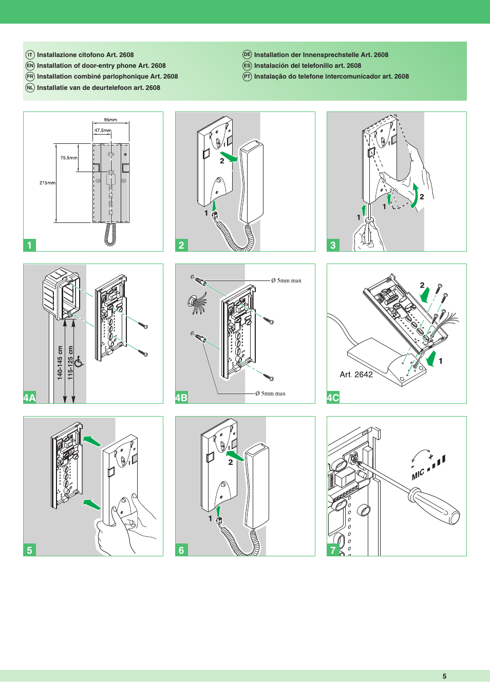 Comelit MT 1622 Ikall external unit User Manual | Page 5 / 20