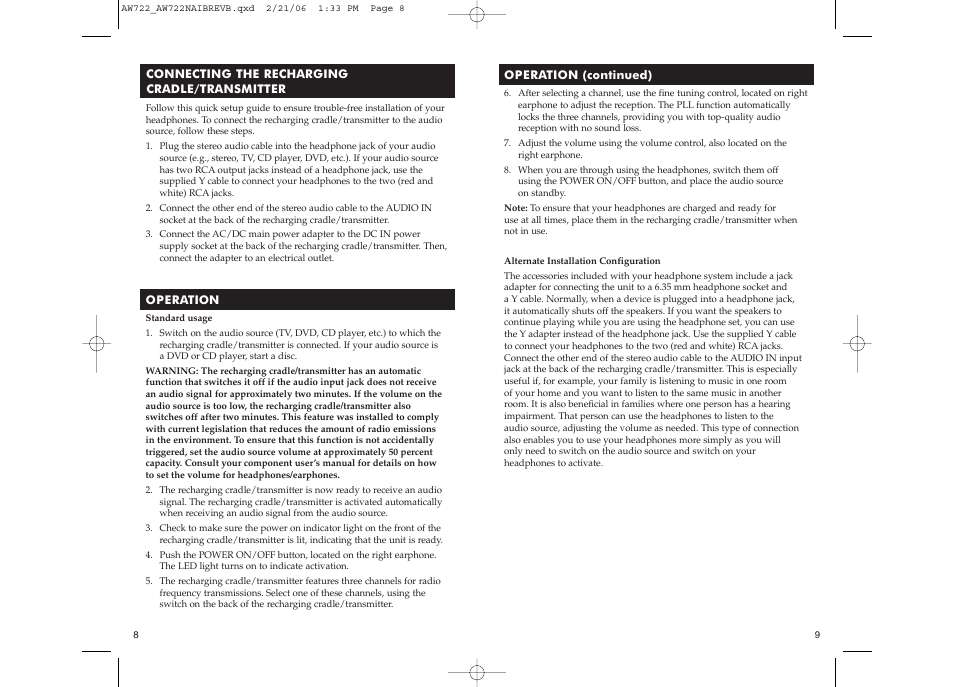 Acoustic Research AR AW722 User Manual | Page 5 / 7