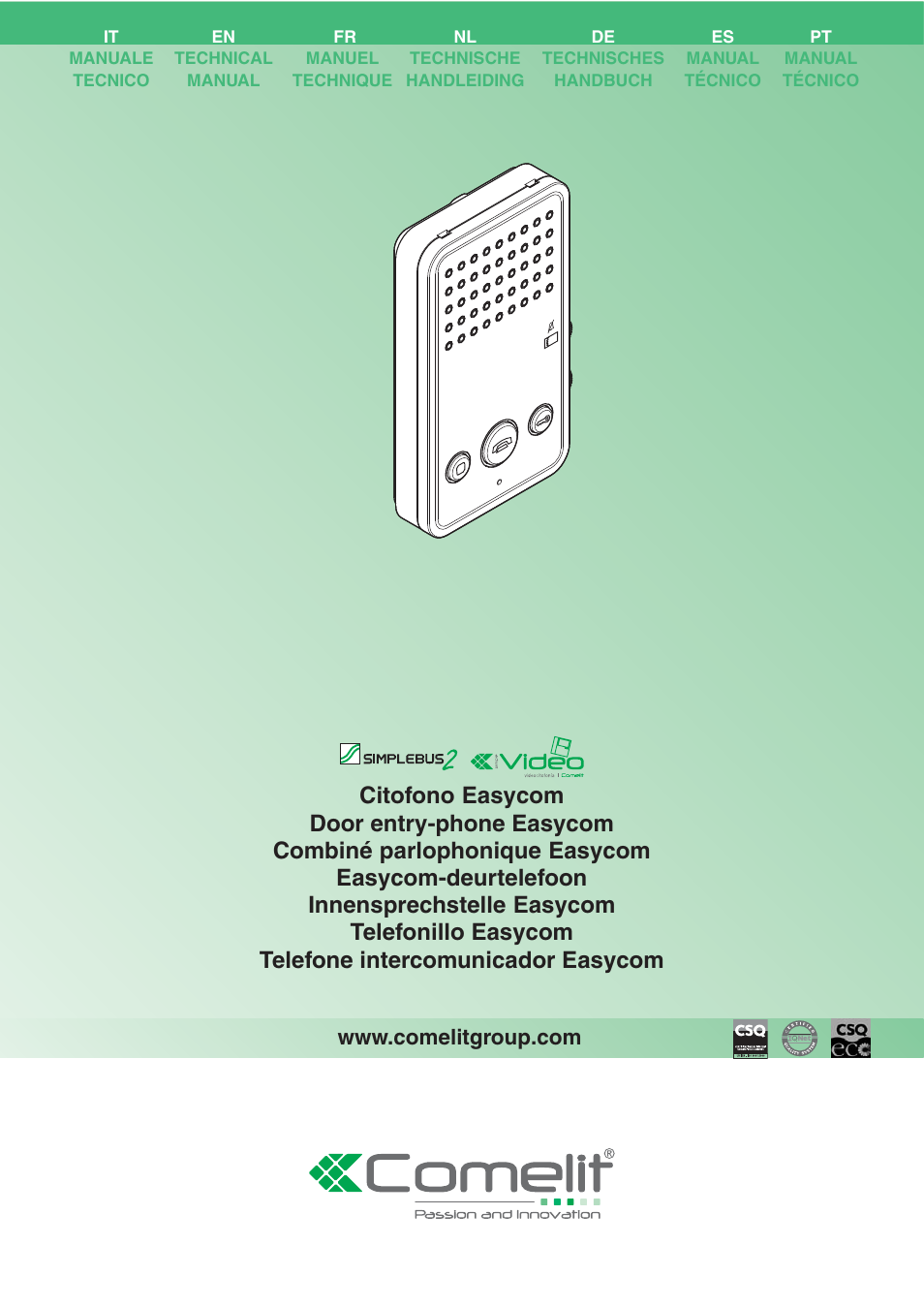 Comelit FT SB 23 User Manual | 8 pages