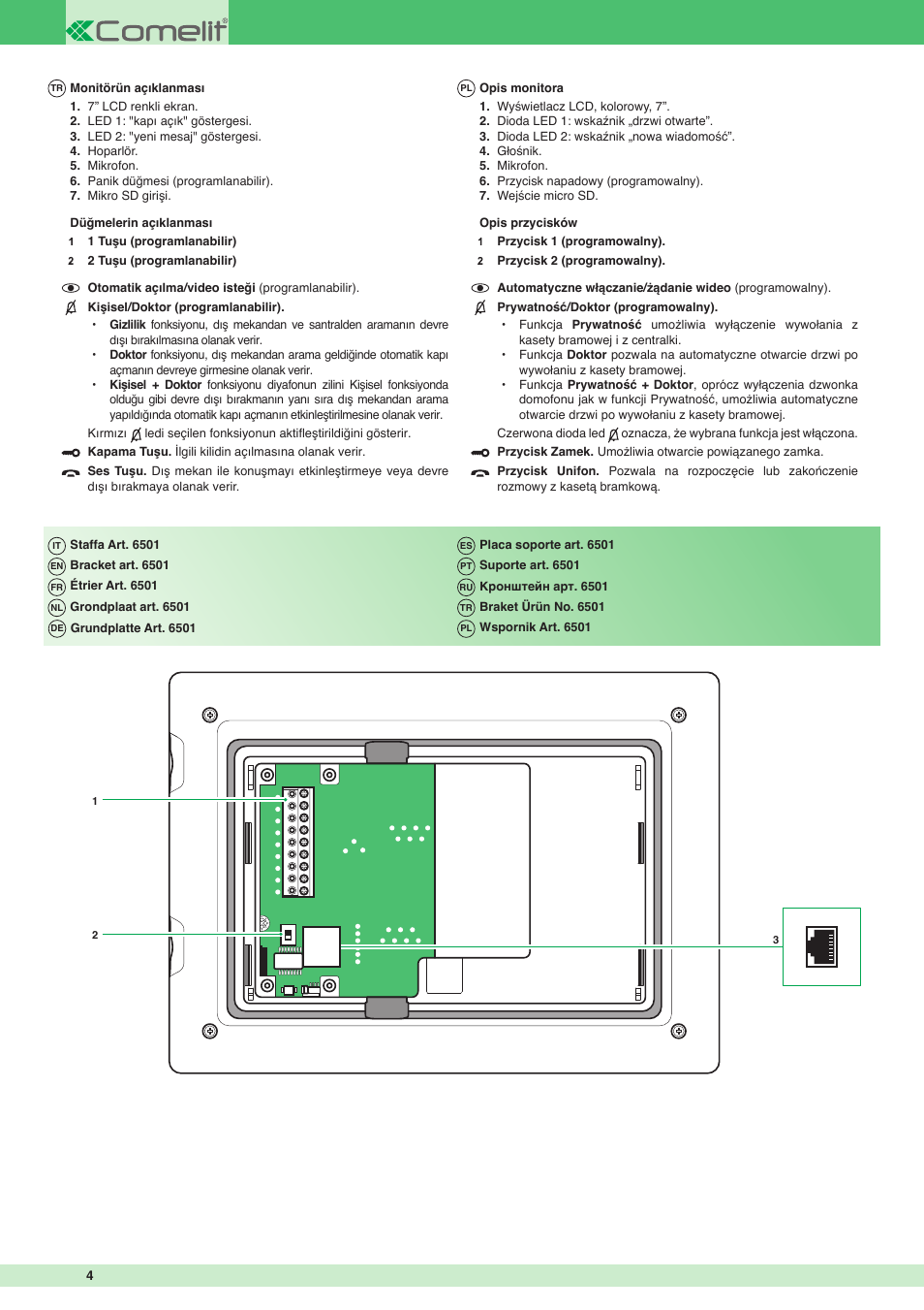 Comelit MT 6501 User Manual | Page 4 / 8