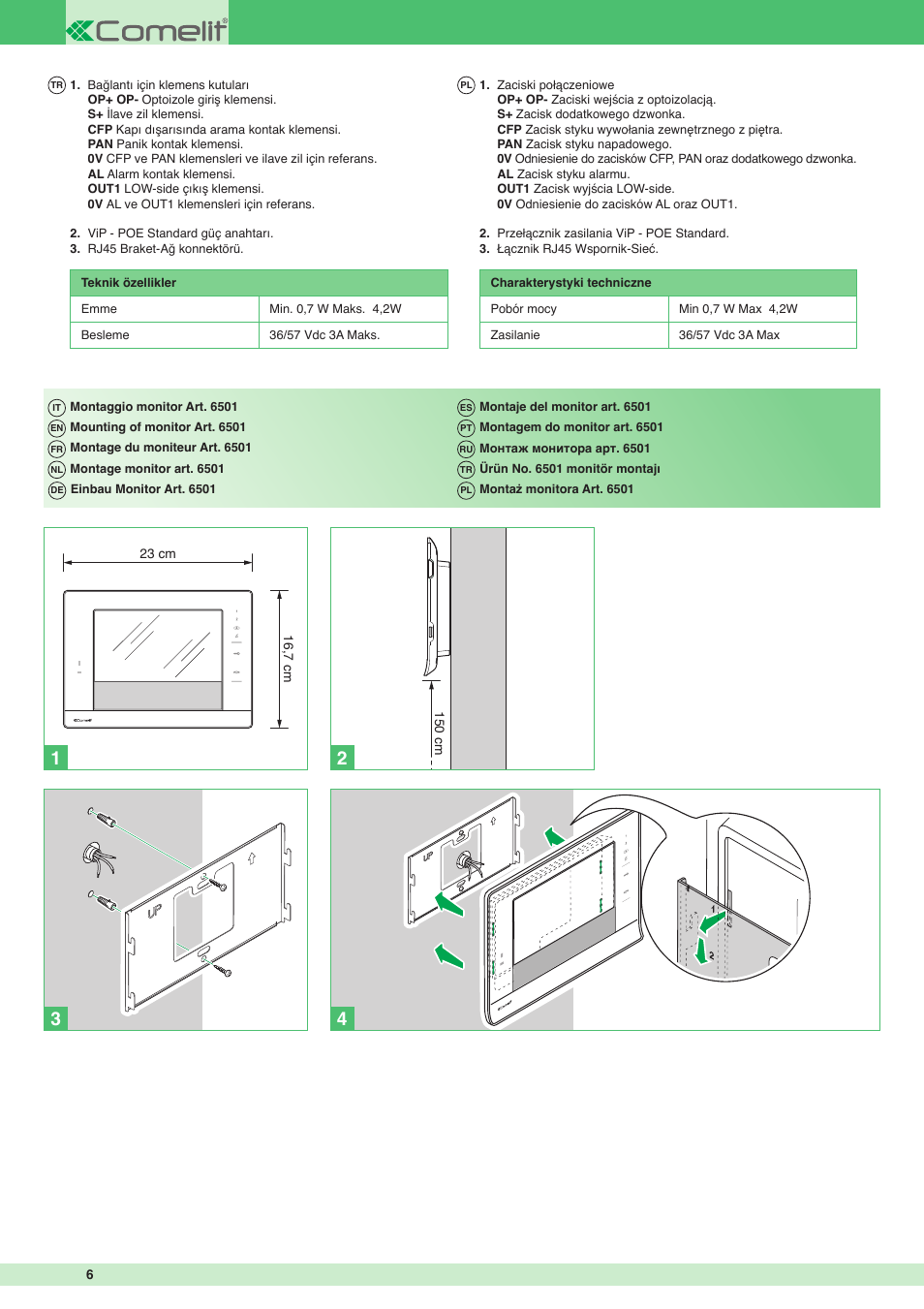 Comelit MT 6501 User Manual | Page 6 / 8