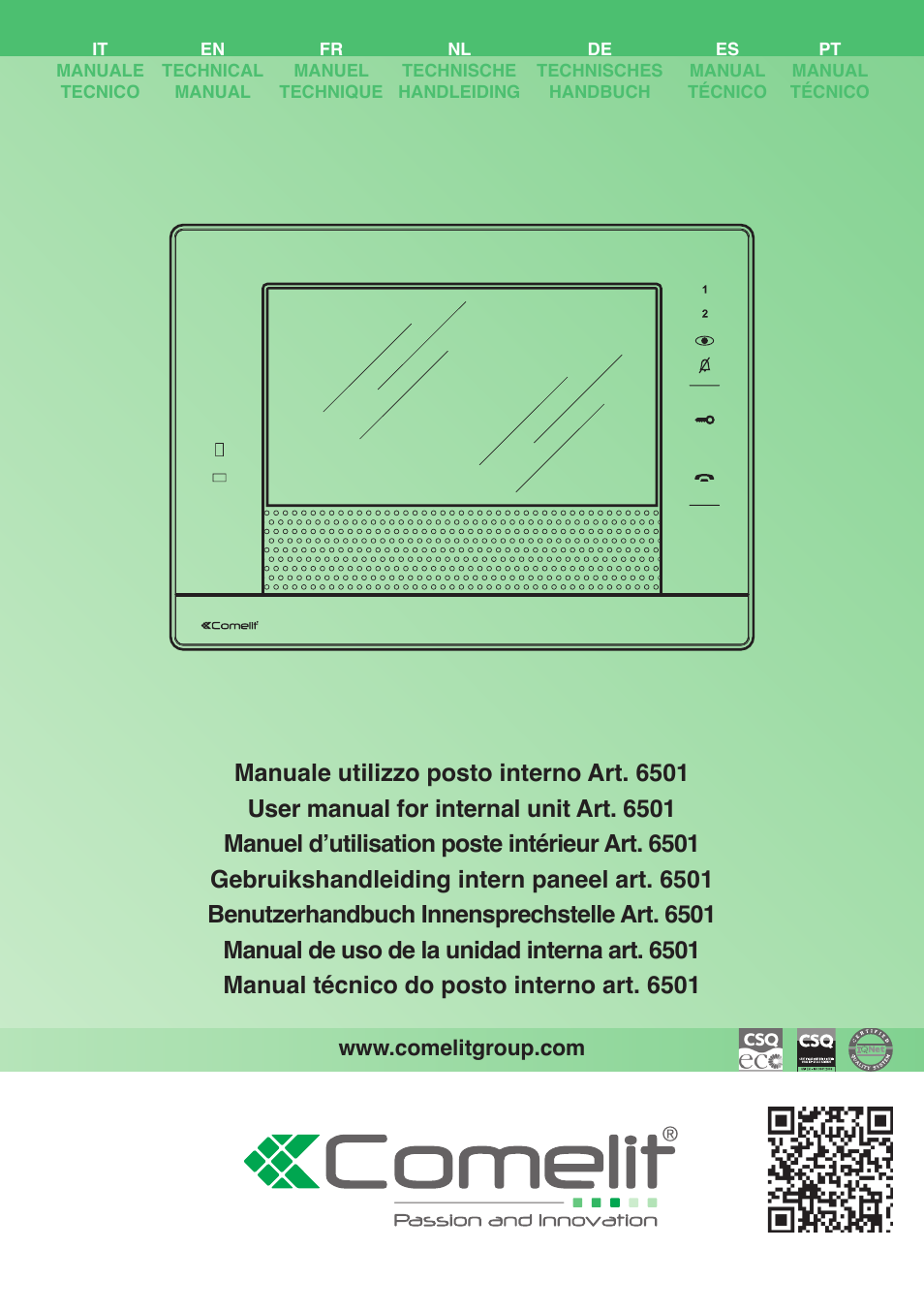 Comelit MU 6501 User Manual | 52 pages