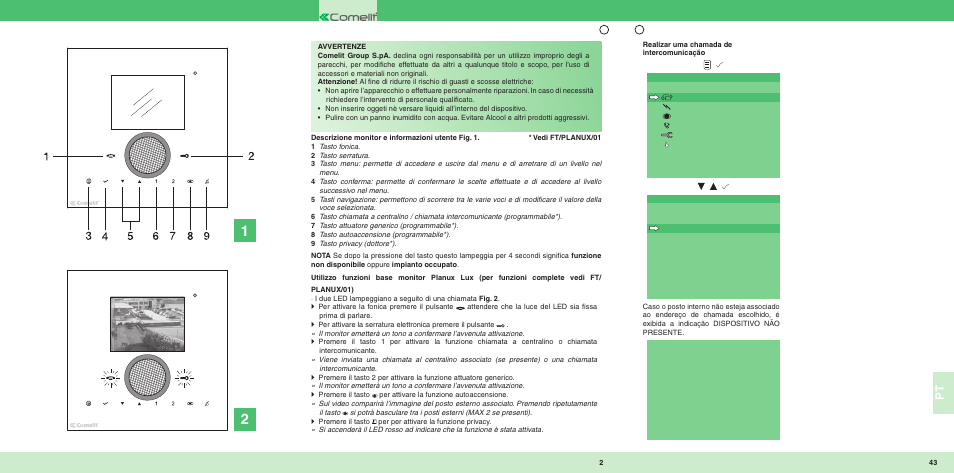 Comelit MU PLANUX LUX User Manual | Page 4 / 46