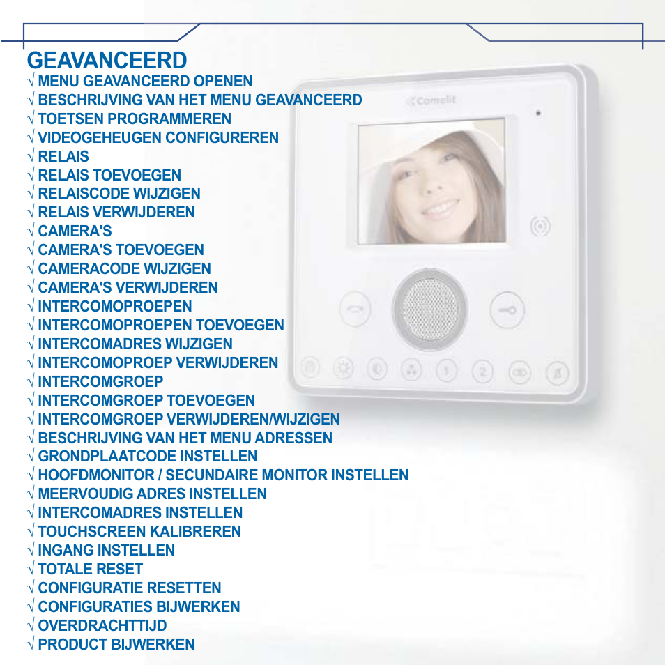Geavanceerd | Comelit MT 6101WM-6101BM User Manual | Page 100 / 116