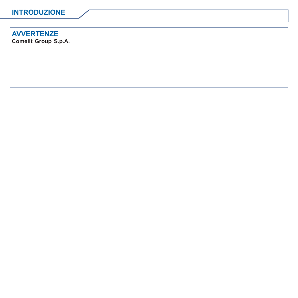 Avvertenze, Introduzione | Comelit MT 6101WM-6101BM User Manual | Page 3 / 116