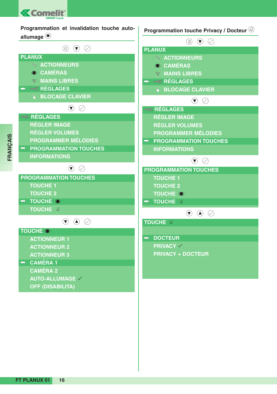 Comelit FT PLANUX 01 User Manual | Page 16 / 44