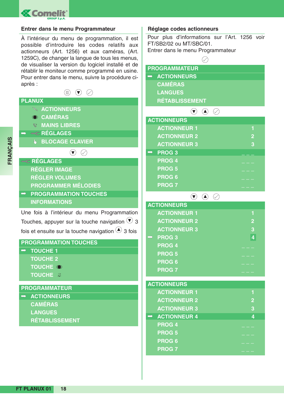 Comelit FT PLANUX 01 User Manual | Page 18 / 44