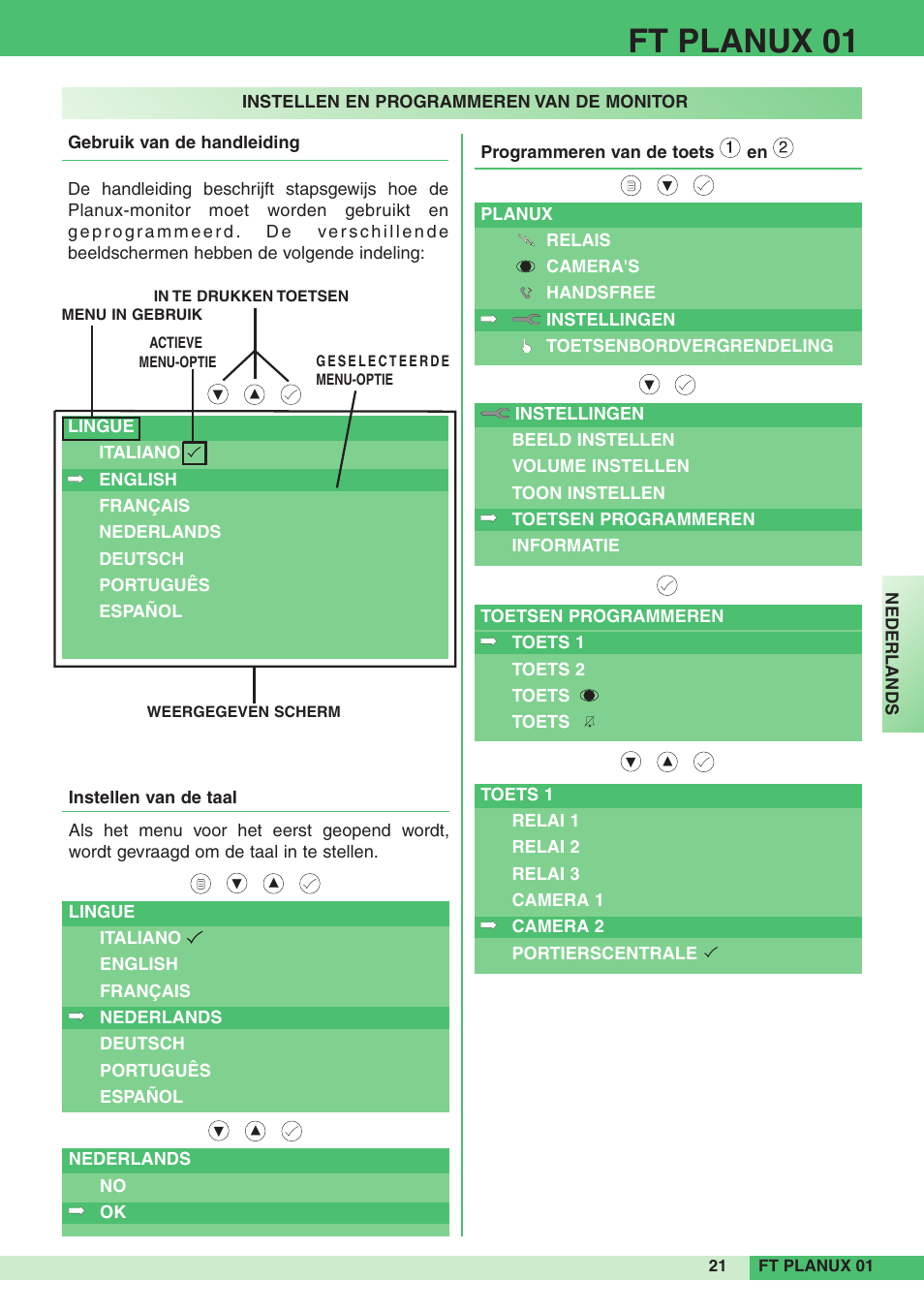 Ft planux 01 | Comelit FT PLANUX 01 User Manual | Page 21 / 44