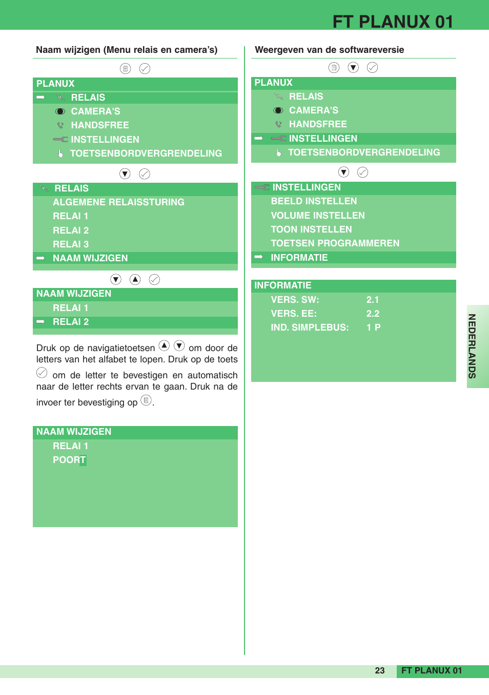 Ft planux 01 | Comelit FT PLANUX 01 User Manual | Page 23 / 44