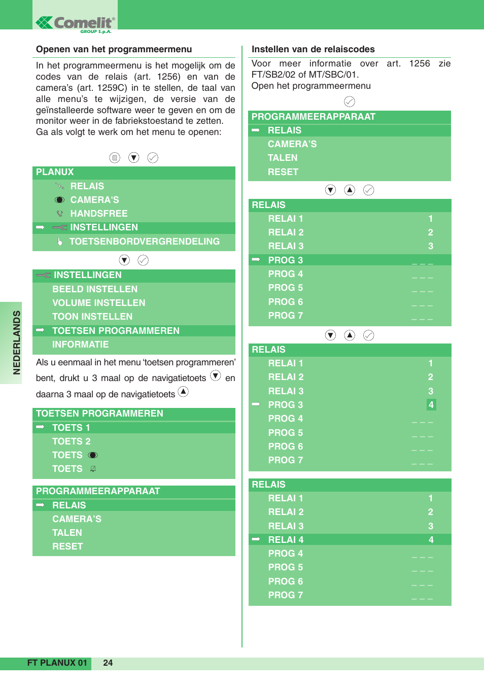 Comelit FT PLANUX 01 User Manual | Page 24 / 44