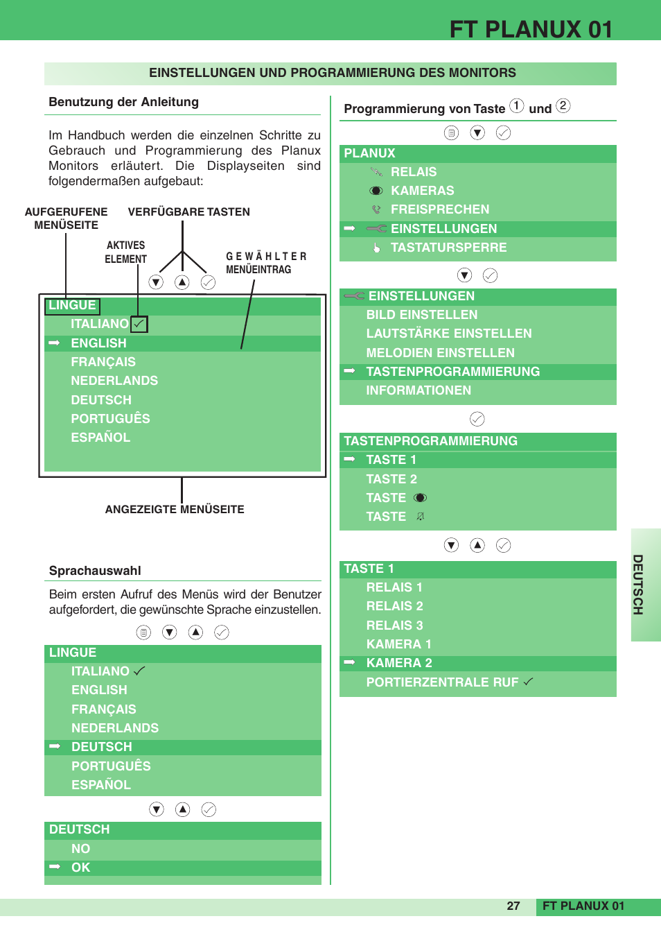 Ft planux 01 | Comelit FT PLANUX 01 User Manual | Page 27 / 44