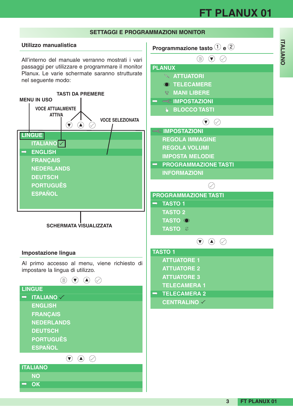 Ft planux 01 | Comelit FT PLANUX 01 User Manual | Page 3 / 44