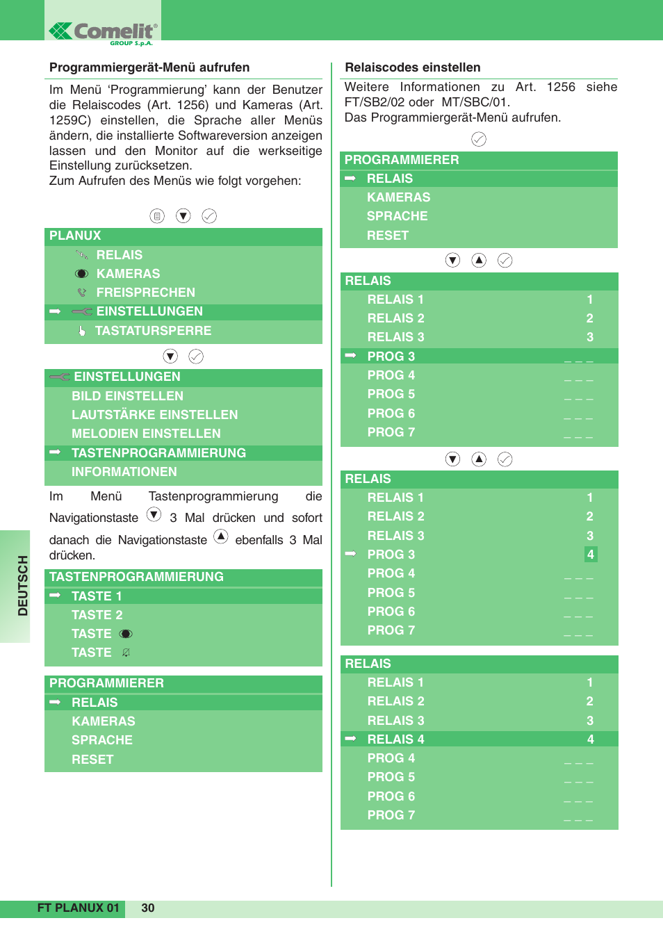 Comelit FT PLANUX 01 User Manual | Page 30 / 44