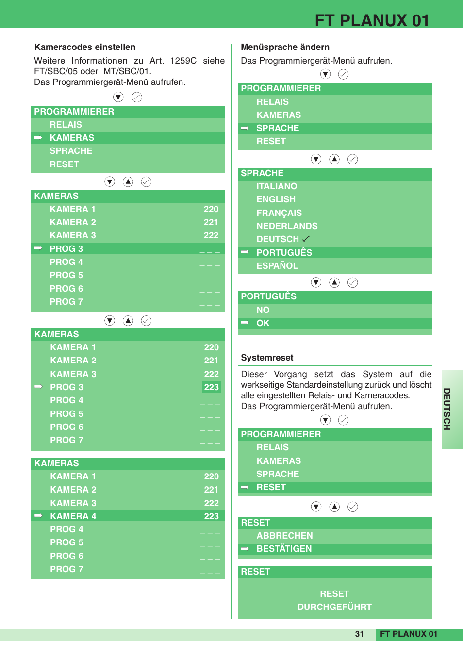 Ft planux 01 | Comelit FT PLANUX 01 User Manual | Page 31 / 44