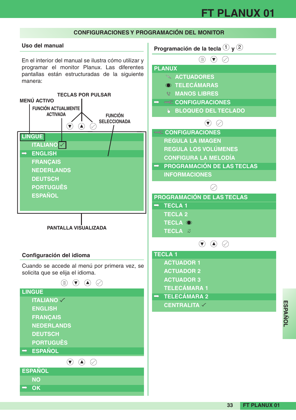 Ft planux 01 | Comelit FT PLANUX 01 User Manual | Page 33 / 44