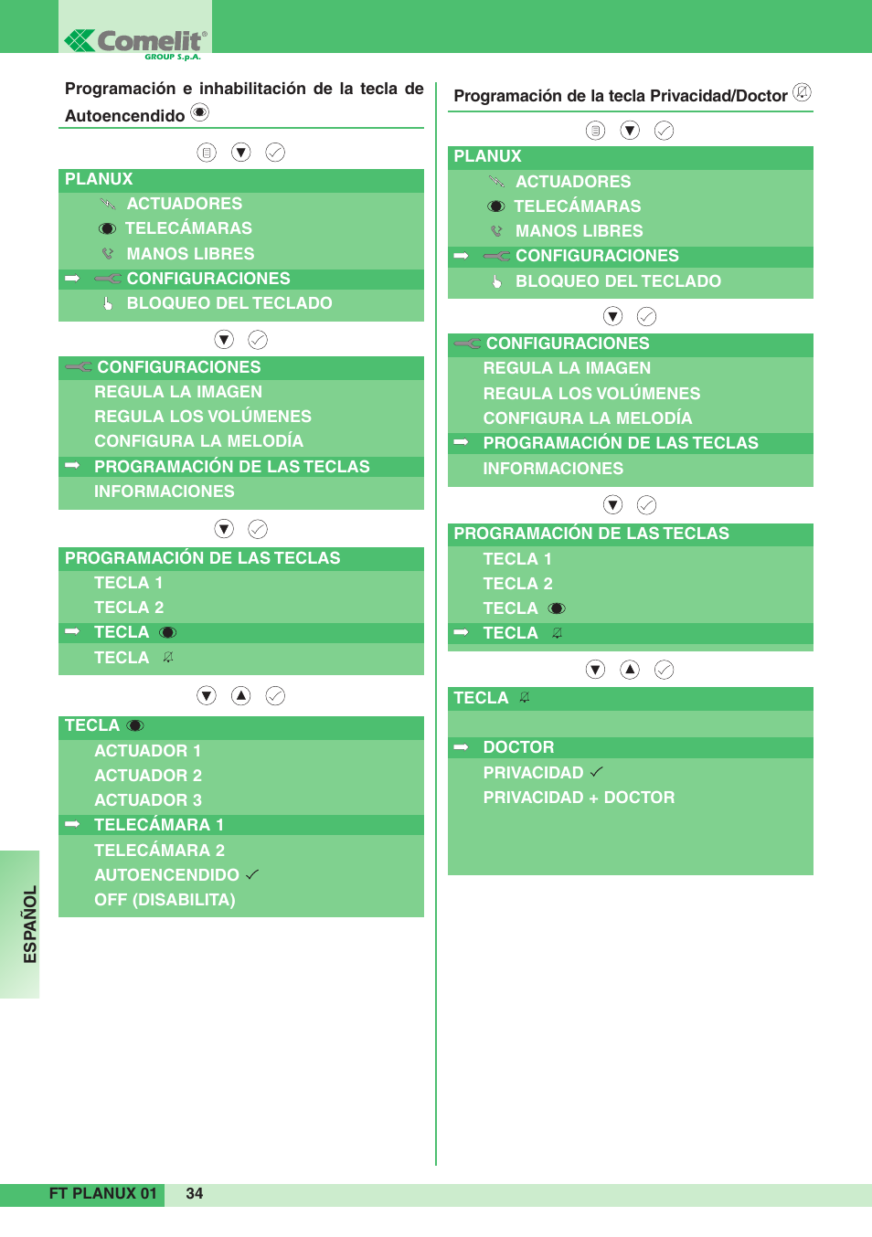 Comelit FT PLANUX 01 User Manual | Page 34 / 44