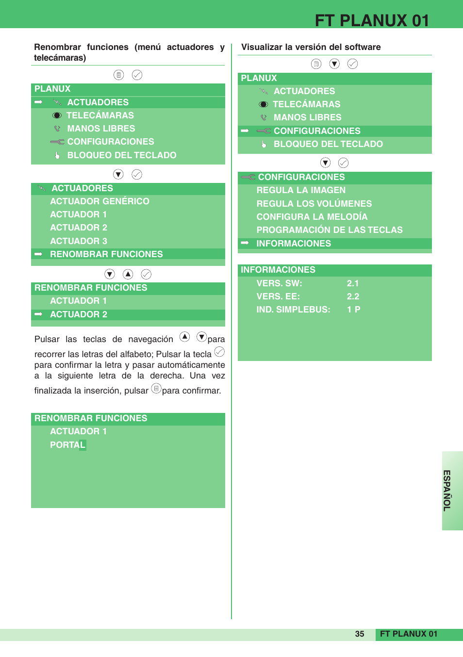 Ft planux 01 | Comelit FT PLANUX 01 User Manual | Page 35 / 44