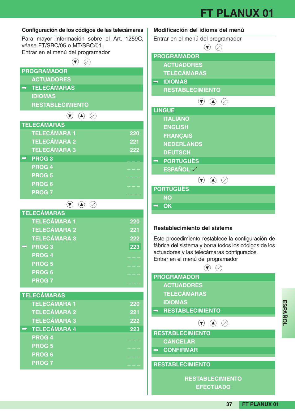 Ft planux 01 | Comelit FT PLANUX 01 User Manual | Page 37 / 44