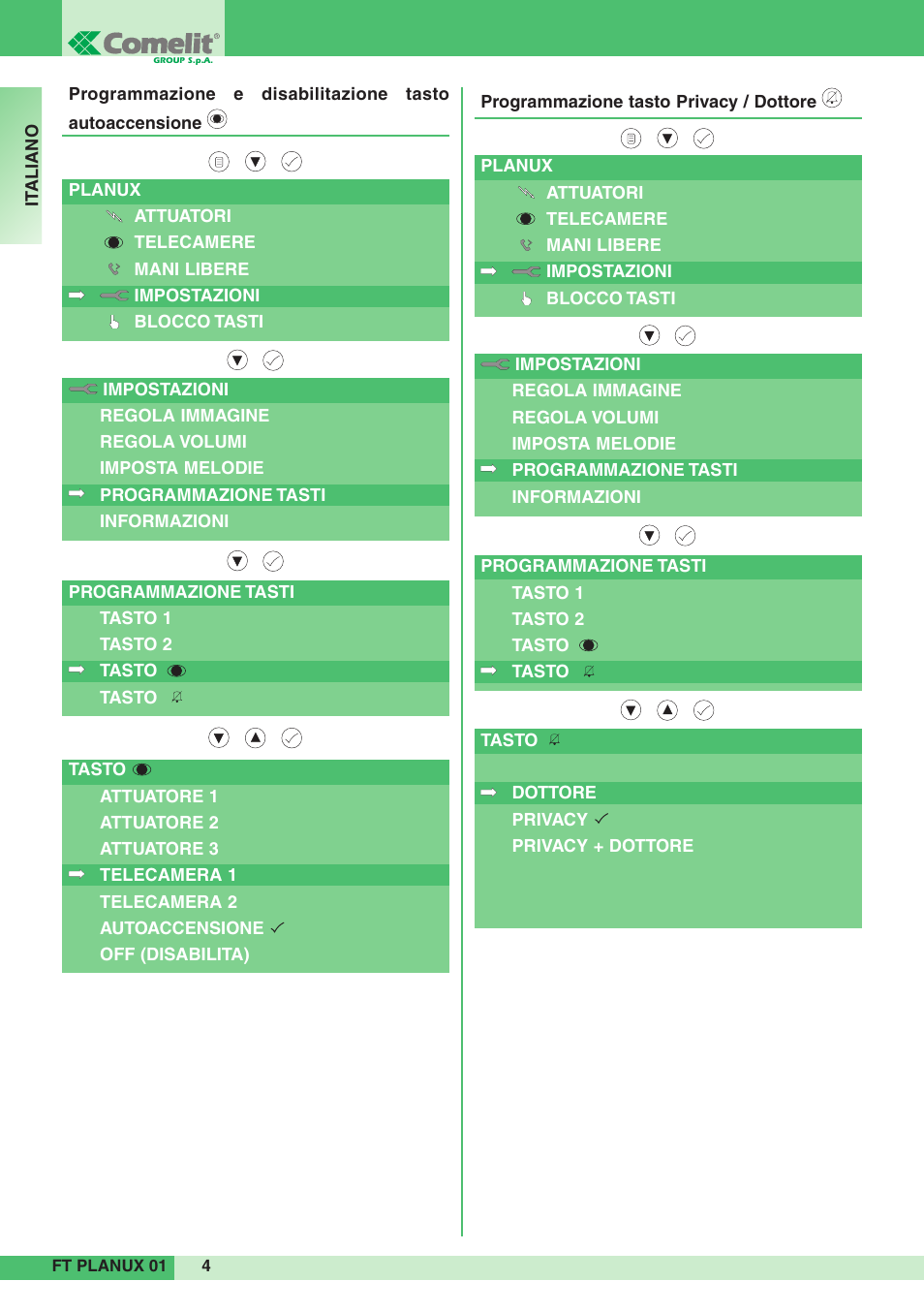 Comelit FT PLANUX 01 User Manual | Page 4 / 44