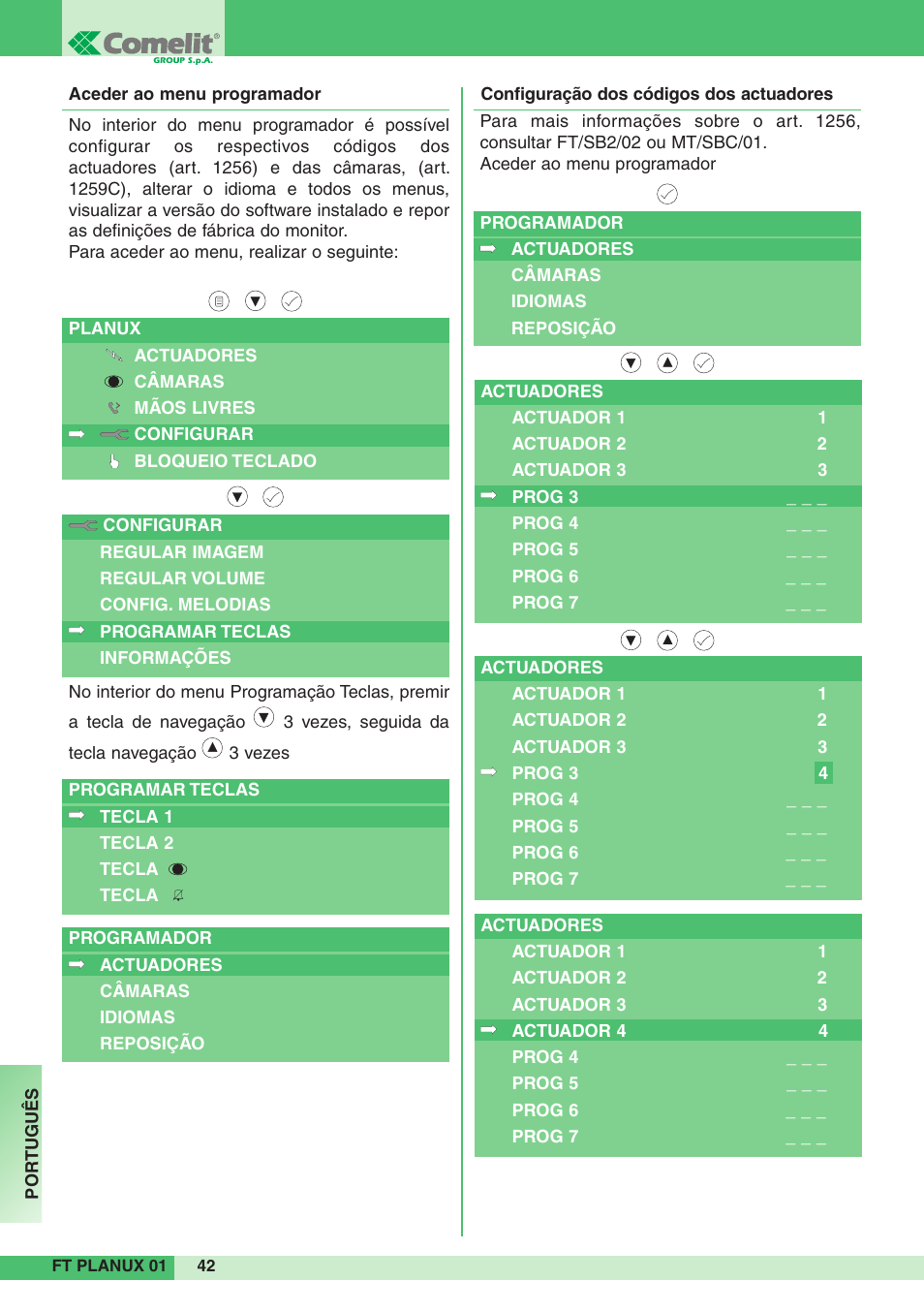 Comelit FT PLANUX 01 User Manual | Page 42 / 44