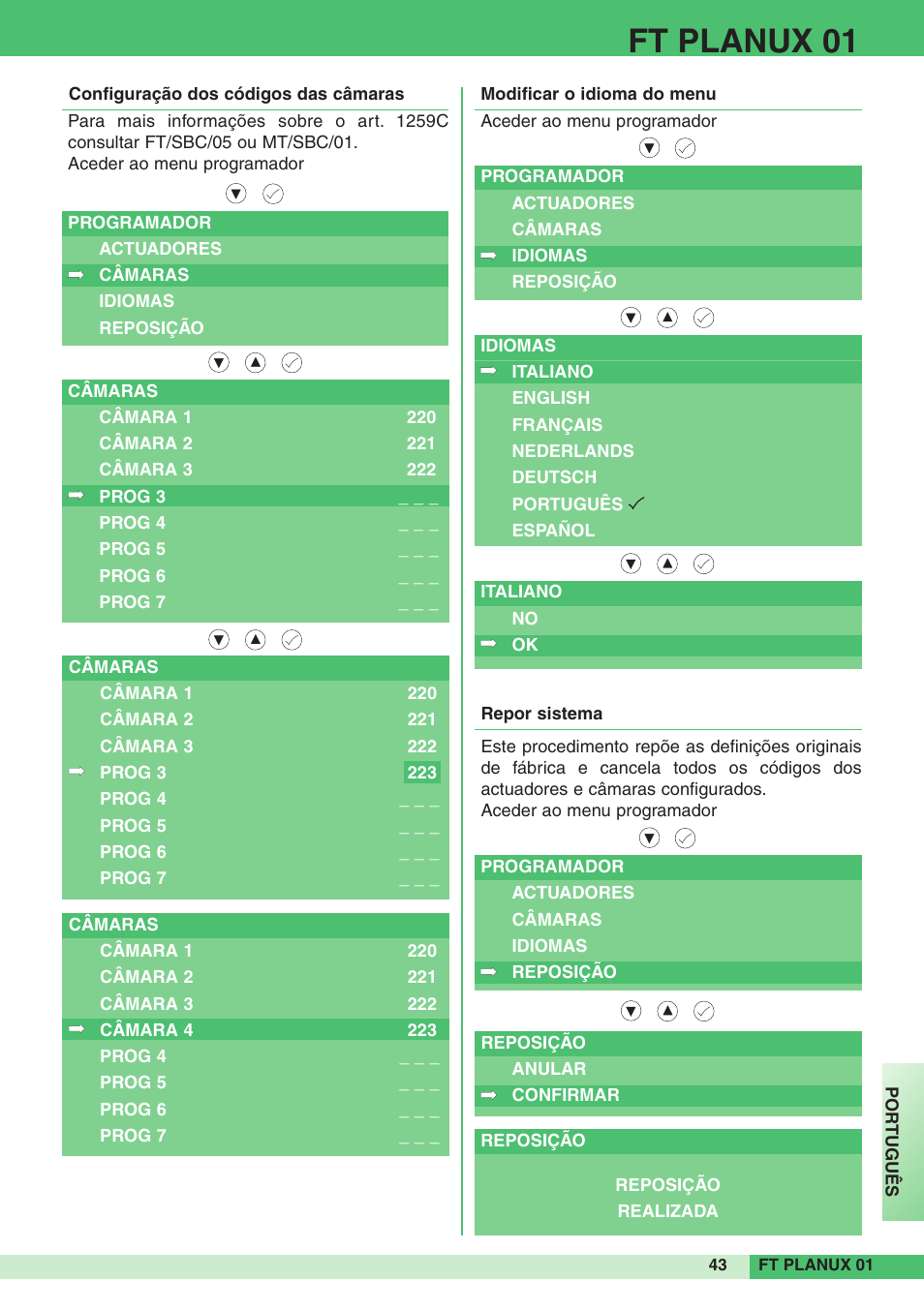 Ft planux 01 | Comelit FT PLANUX 01 User Manual | Page 43 / 44
