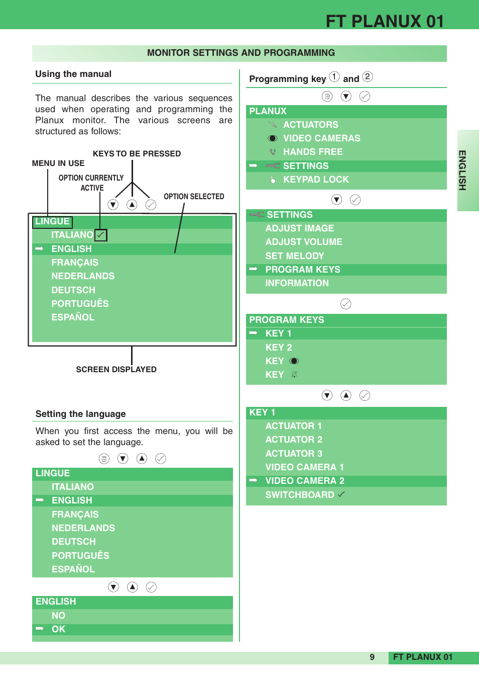 Ft planux 01 | Comelit FT PLANUX 01 User Manual | Page 9 / 44