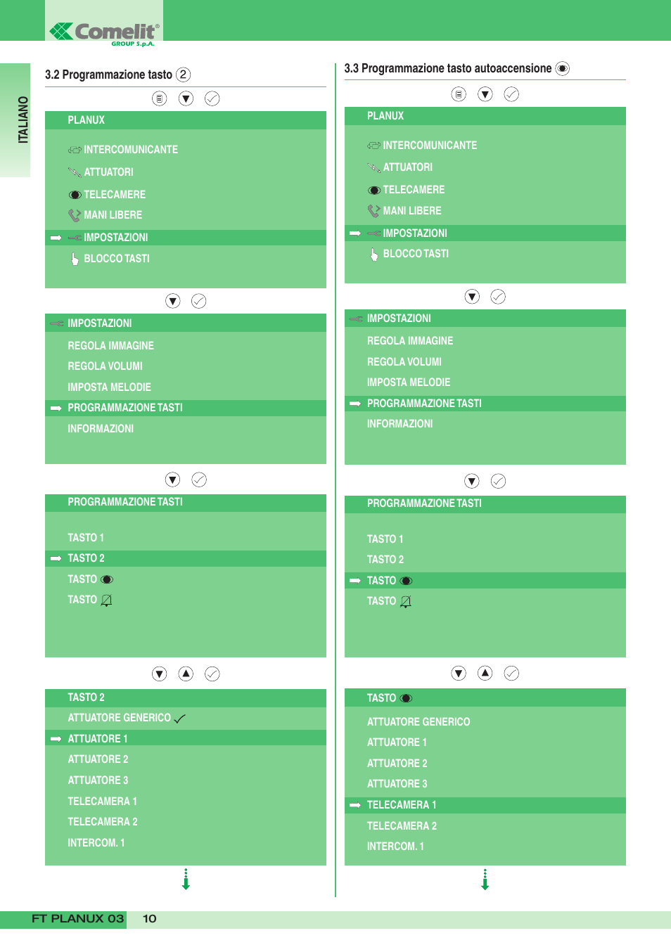 Comelit FT PLANUX 03 User Manual | Page 10 / 48