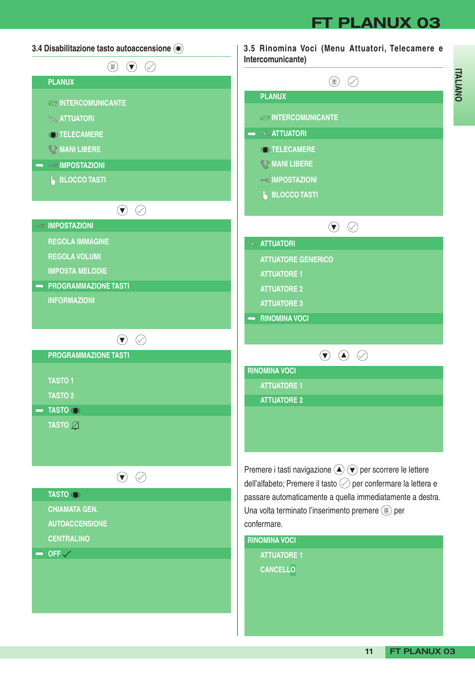 Ft planux 03 | Comelit FT PLANUX 03 User Manual | Page 11 / 48